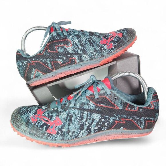 Under Armour Brigade XC Low Spikeless 'Lichen Blue Black'  Men's 9 Women's 10.5 - Picture 1 of 11